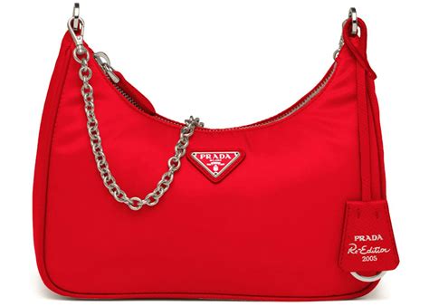 prada red lined bag|prada bag re edition.